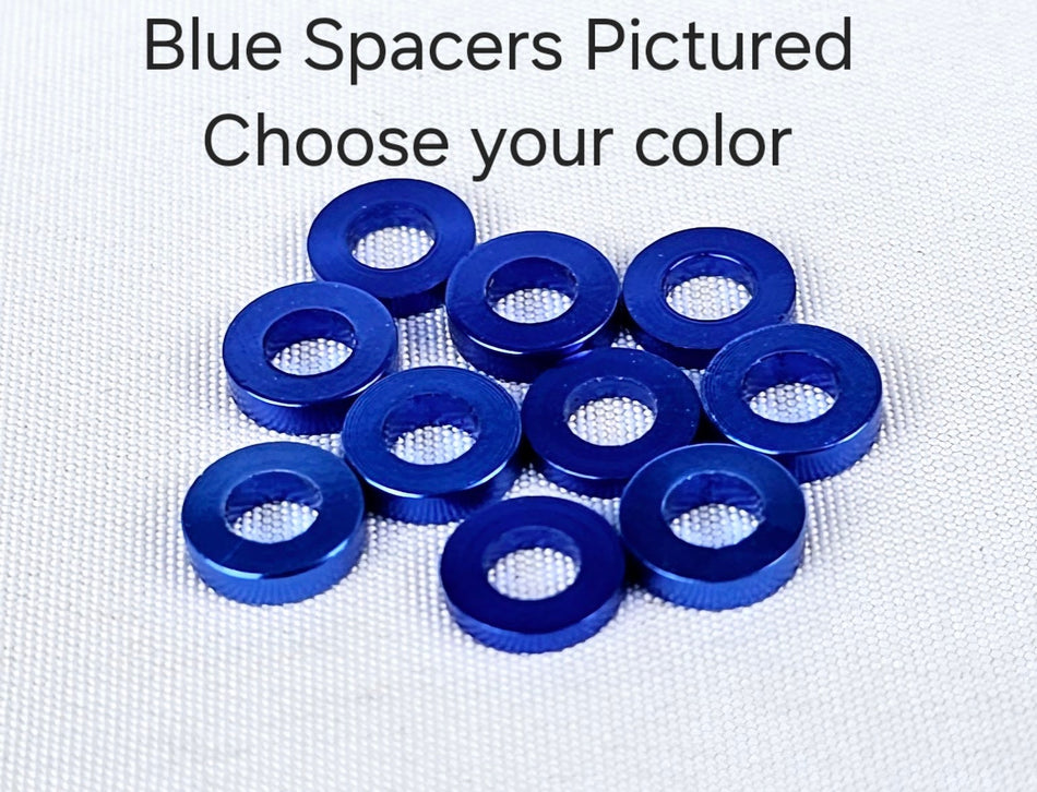 ERC Aluminum Spacers M3*6*1.5mm (10pcs) Blue