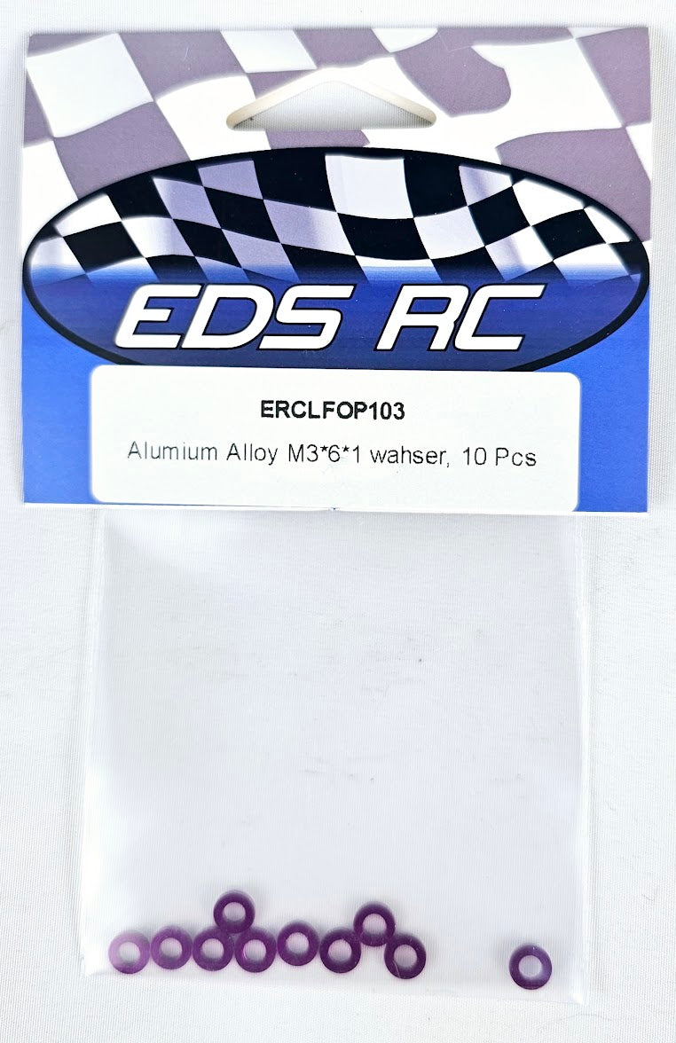 ERC Aluminum Spacers M3*6*1mm (10pcs) Purple