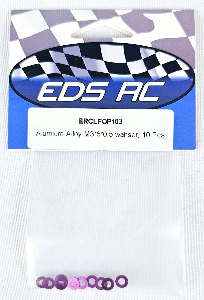 ERC Aluminum Spacers M3*6*.05mm (10pcs) Purple