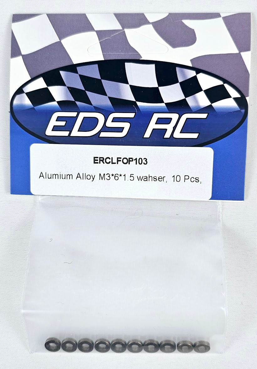 ERC Aluminum Spacers M3*6*1.5mm (10pcs) Titanium