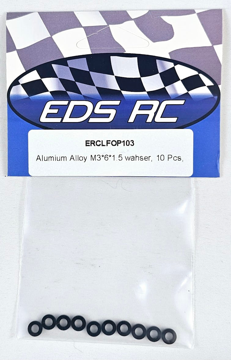 ERC Aluminum Spacers M3*6*1.5mm (10pcs) Black