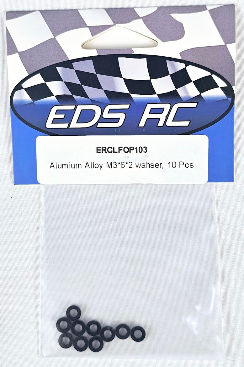 ERC Aluminum Spacers M3*6*2mm (10pcs) Black