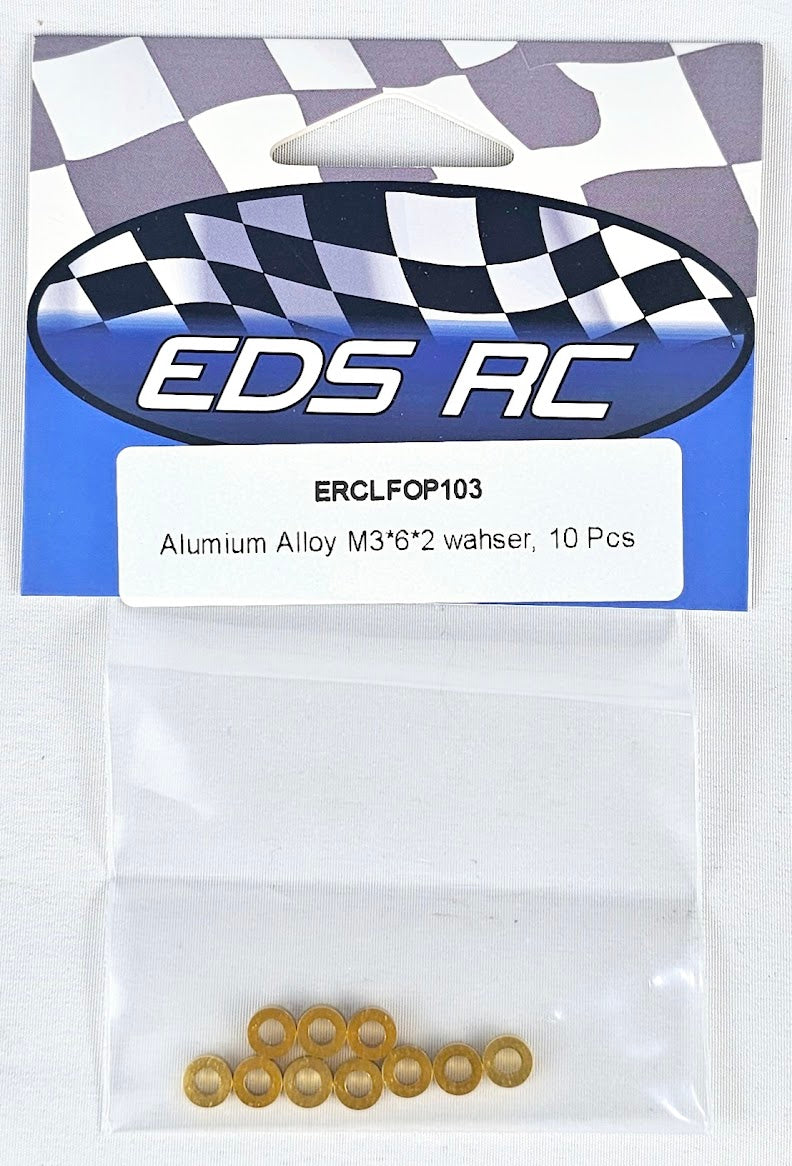 ERC Aluminum Spacers M3*6*2mm (10pcs) Gold