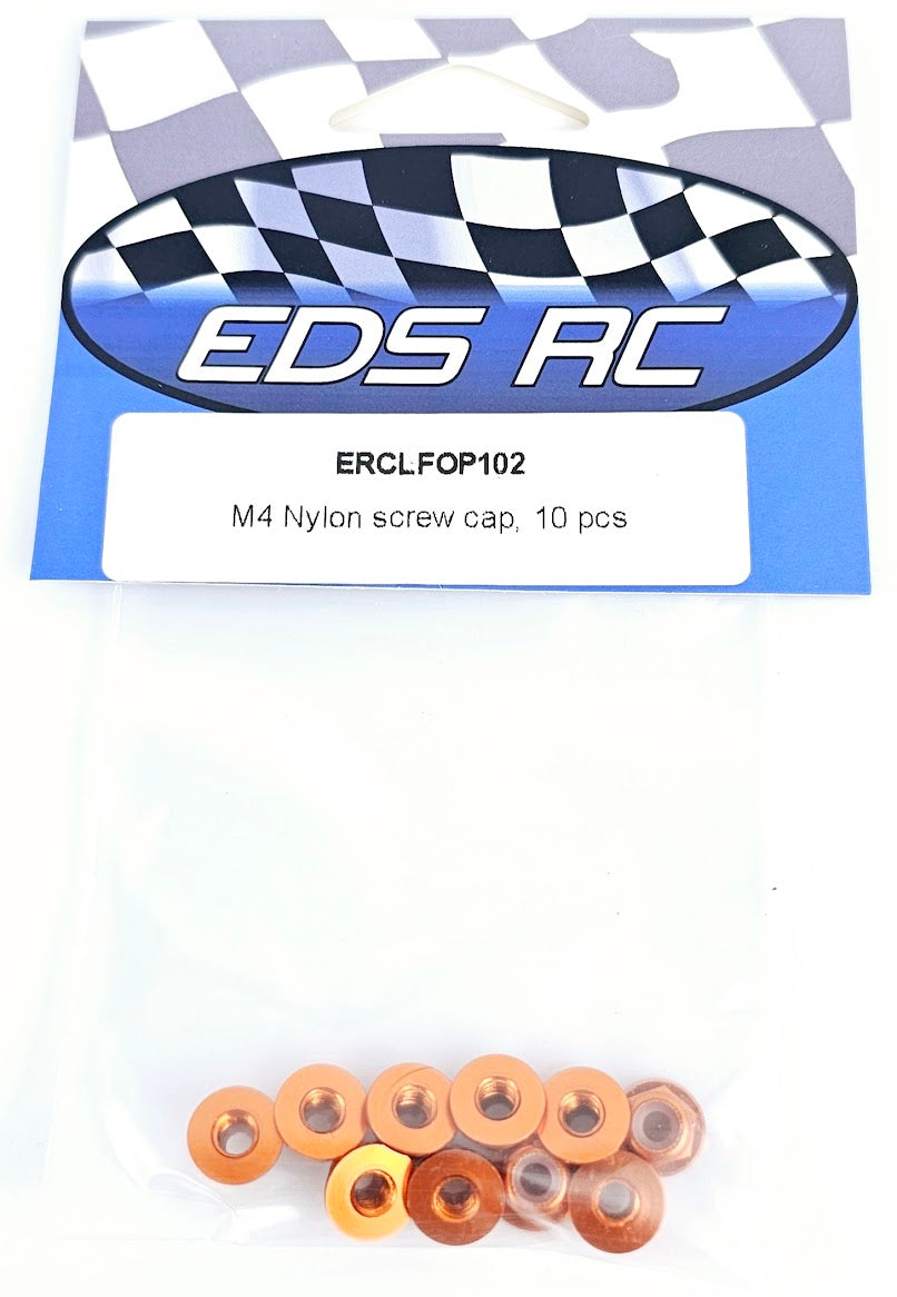 ERC Aluminum M4 Nylon Nut 10 pcs Orange