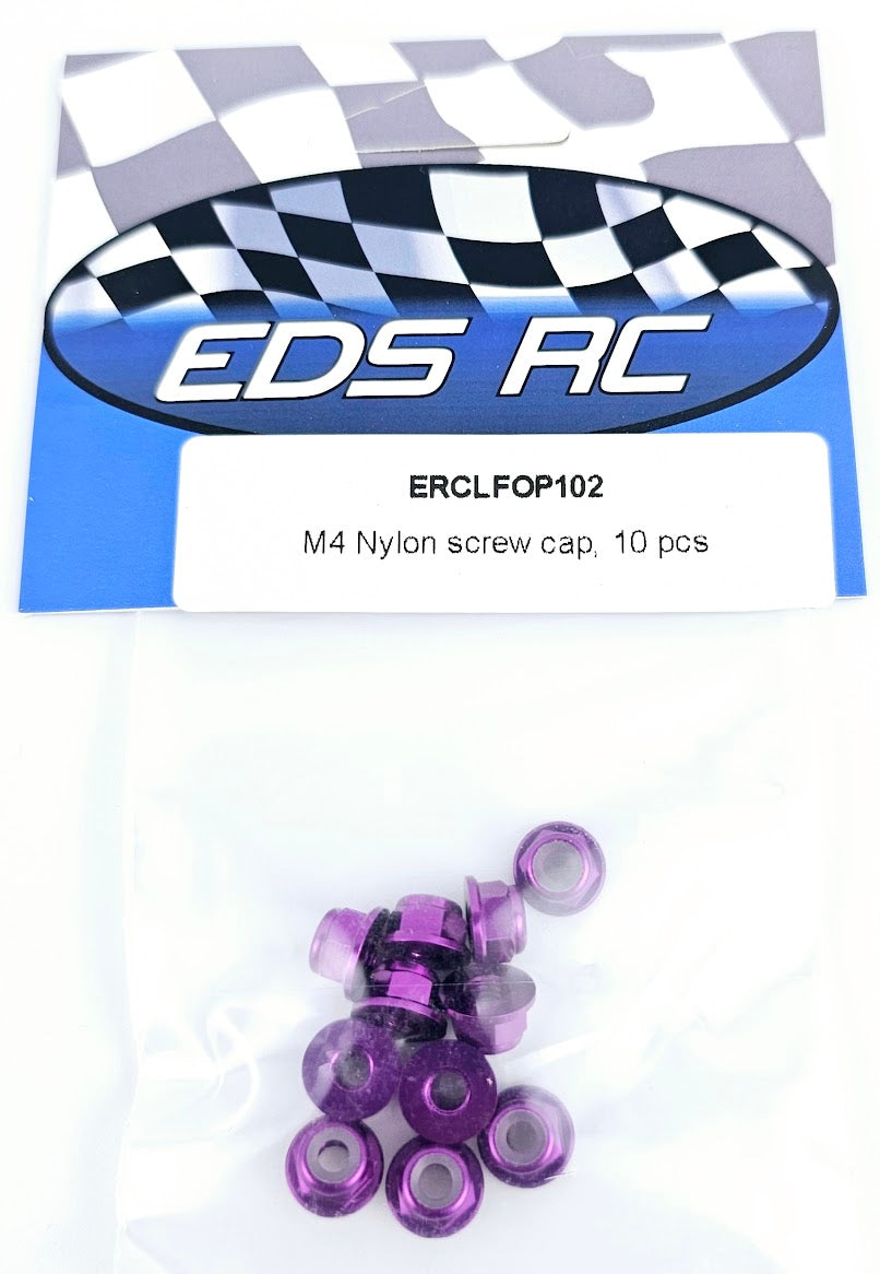 ERC Aluminum M4 Nylon Nut 10 pcs Purple