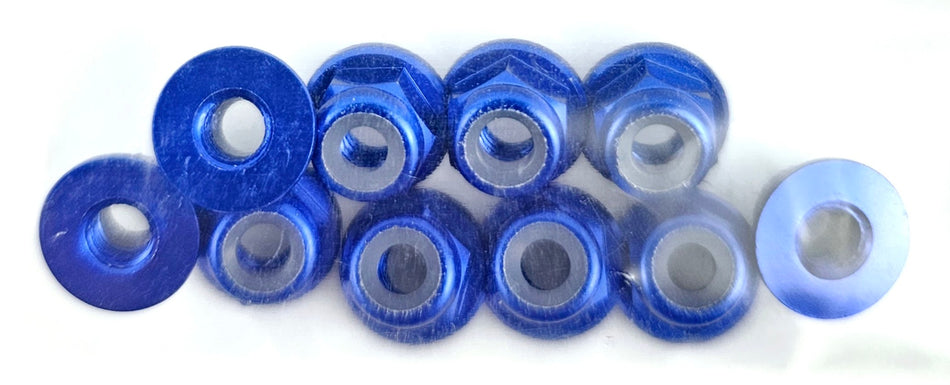 ERC Aluminum M4 Nylon Nut 10 pcs Blue