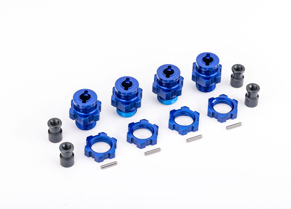 TRAXXAS 17MM WHEEL HUBS/NUTS HD BLUE