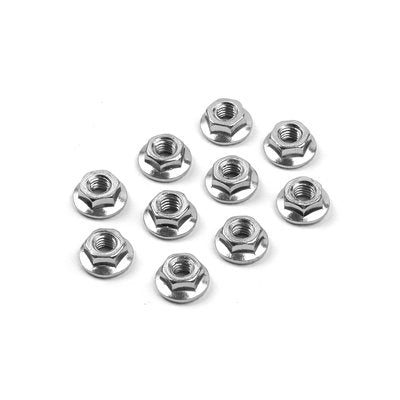 XRAY NUT M4 WITH SERRATED FLANGE (10)