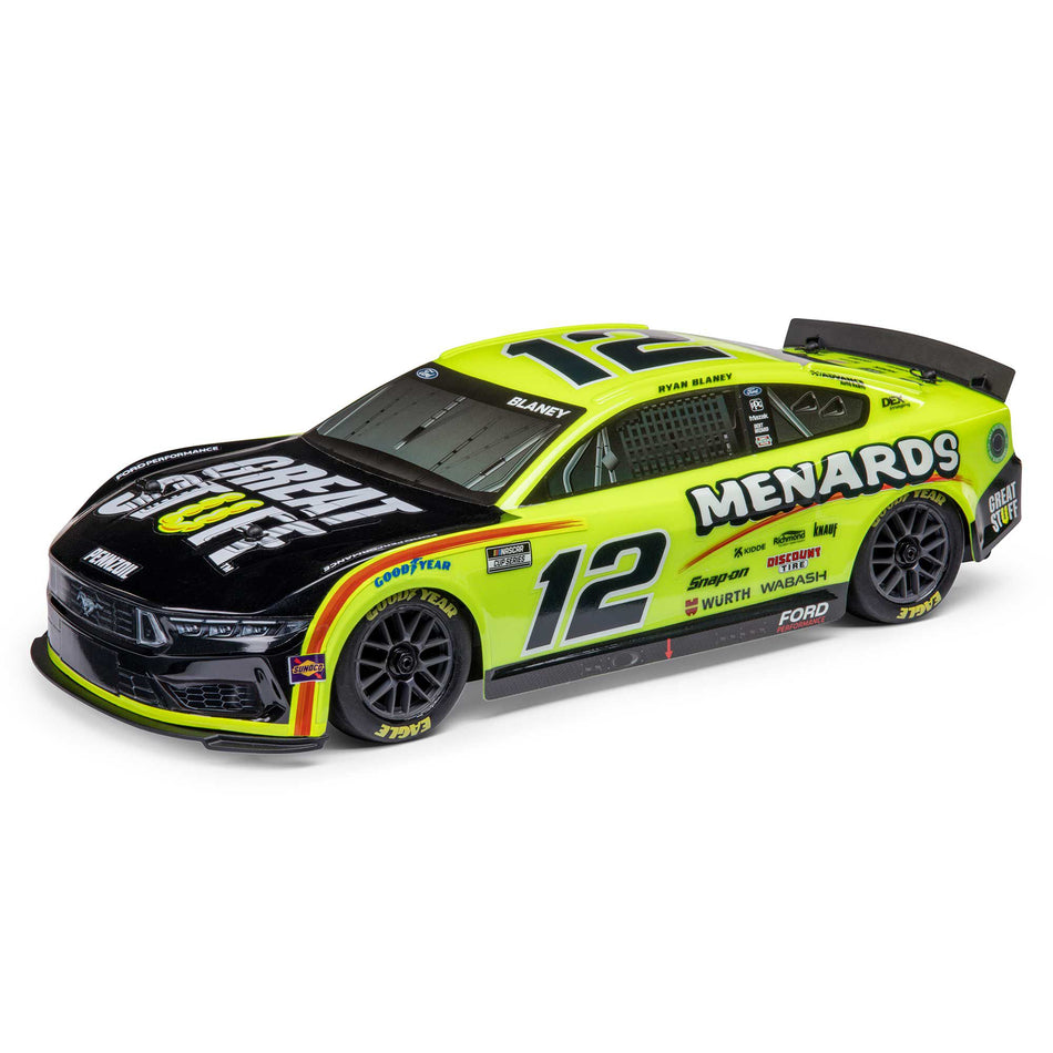 1/12 NASCAR RC Racecar Ryan Blaney No. 12 2024 Menards Ford Mustang 2S AWD RTR Brushed On-Road (Battery & Charger Included), Yellow