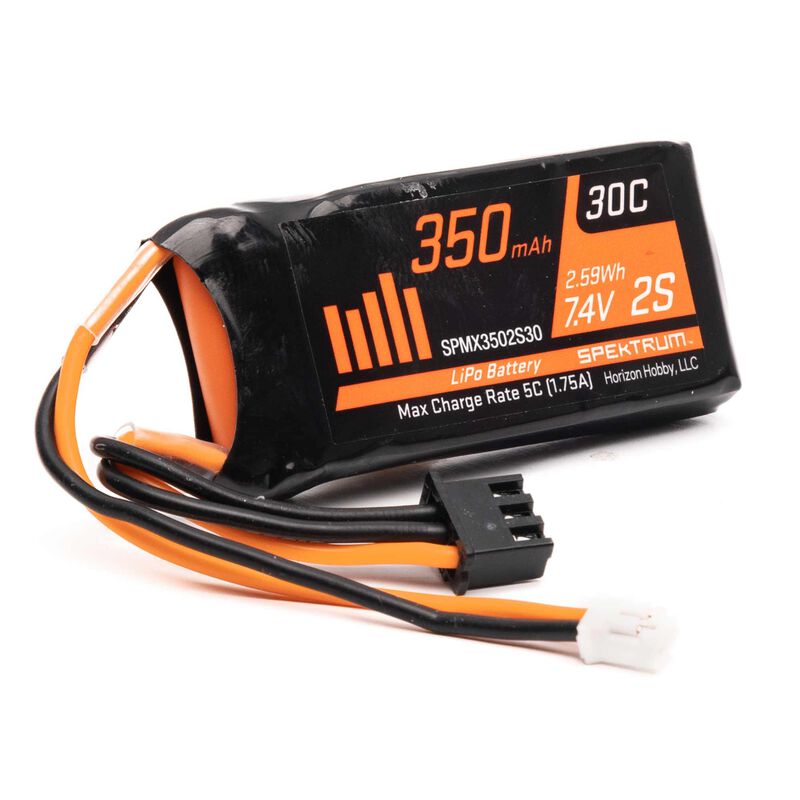 Spektrum 7.4V 350mAh 2S LiPo Battery: SCX24 PH 2.0