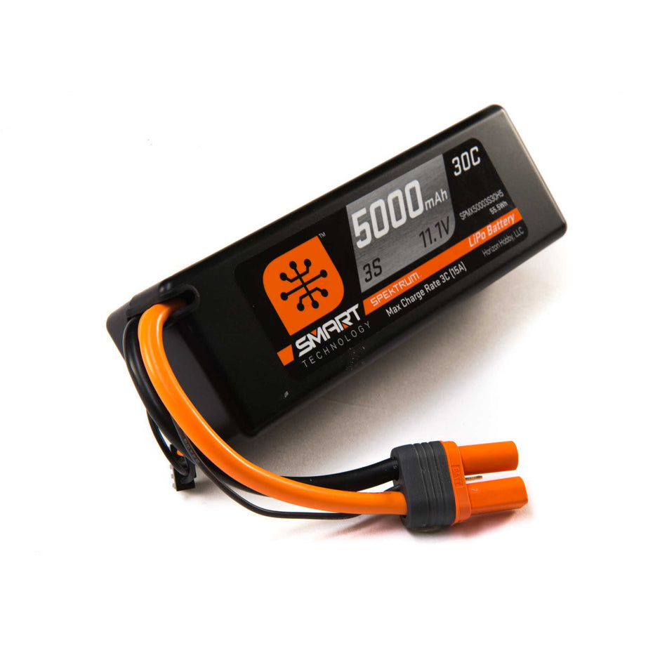 11.1V 5000mAh 3S 30C Smart Hardcase LiPo Battery: IC5