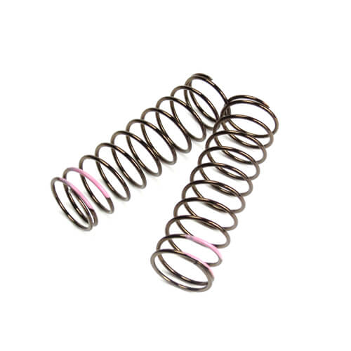 TKR8764 – LF Shock Spring Set (front, 1.6×11.0, 3.82lb/in, 75mm, pink)