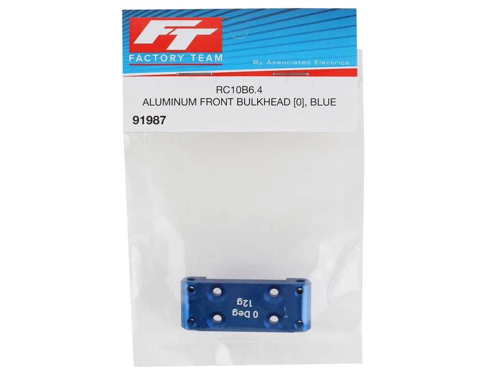 Team Associated RC10B6.4 Front Bulkhead Blue Aluminum