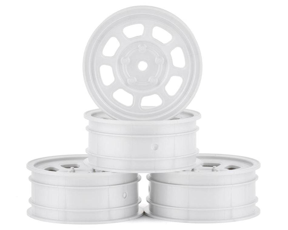 DE Racing Speedway Front Wheels (White) (4) (Custom Works/B6)