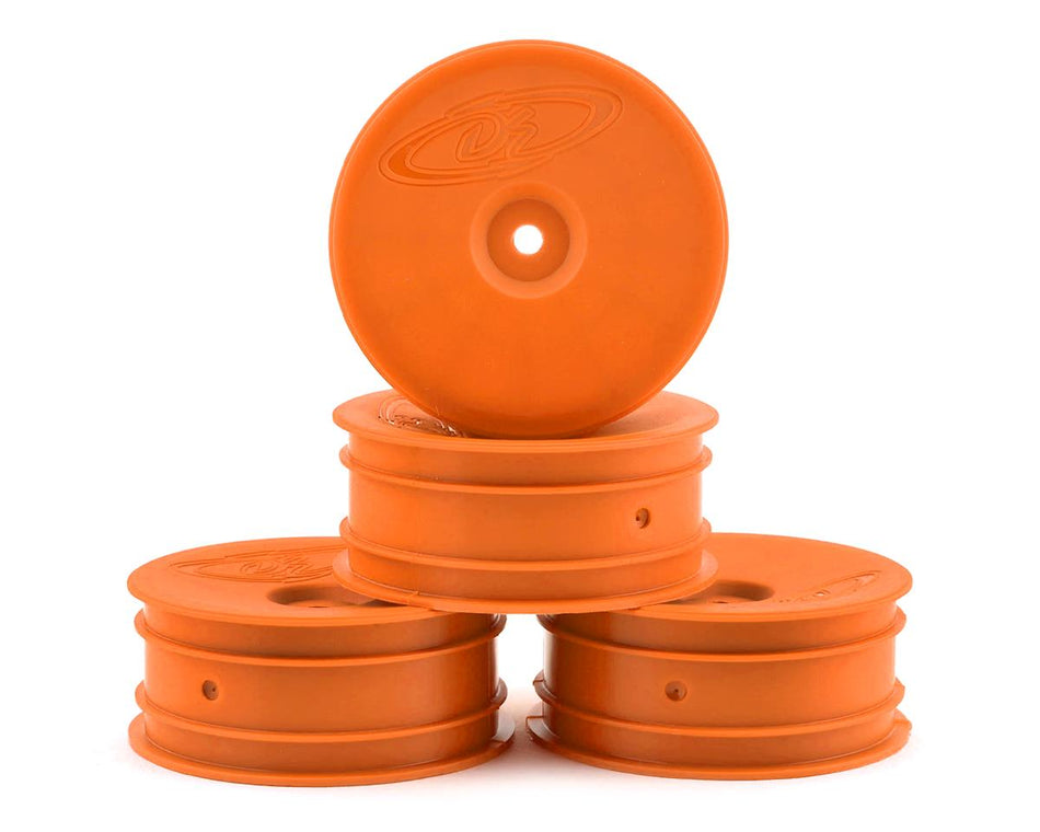 DE Racing 12mm Hex "Speedline" 2.2 1/10 Buggy Front Wheels (4) (B6/RB6) (Orange)