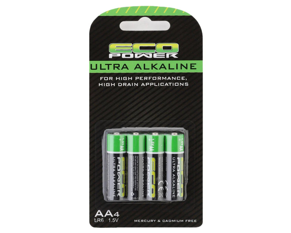 EcoPower Ultra Alkaline AA Batteries (4) (Mercury & Cadmium Free)