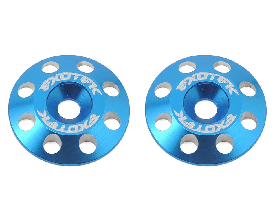 Exotek Flite V2 16mm Aluminum Wing Buttons (2) (Blue)