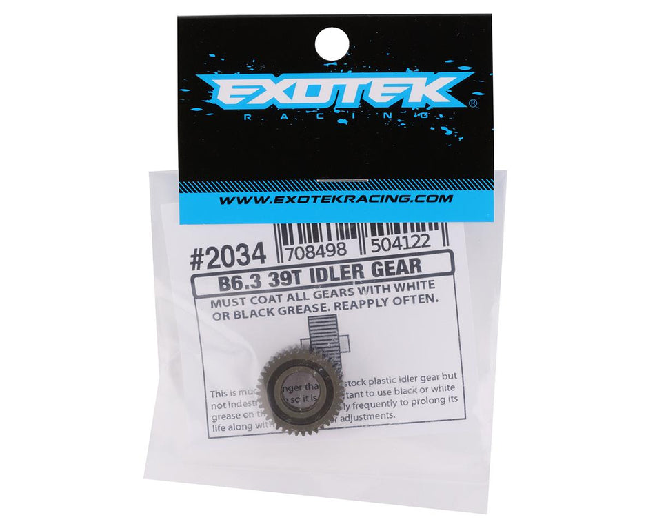 Exotek B6.3 Aluminum Laydown Idler Gear (39T)