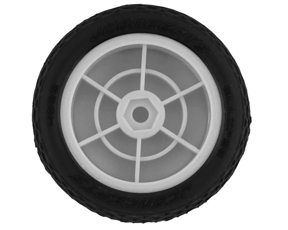 JConcepts Mini-B Ellipse Pre-Mounted Front Tires (White) (2) (Green)