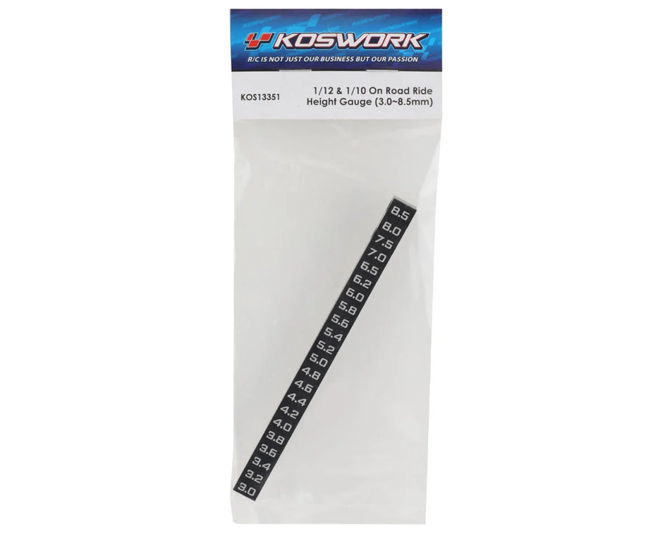 Koswork 1/12 & 1/10 On Road Ride Height Gauge (3.0-8.5mm)