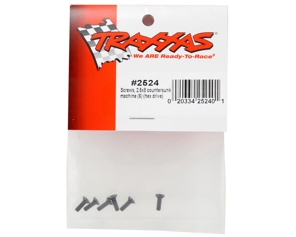 Traxxas 2.5X8mm Flat Head Screws (6)