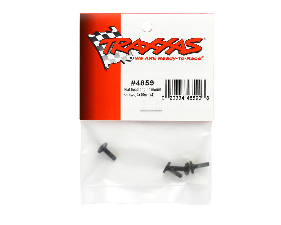 Traxxas 3x10 Flat Head Engine Mount Hex Screw (4)