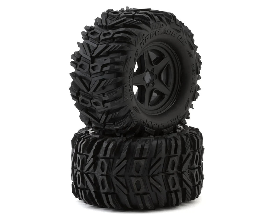 UpGrade RC Dirt Claw 2.8" Pre-Mounted All-Terrain Tires w/5-Star Wheels (2) (17mm/14mm/12mm Hex)