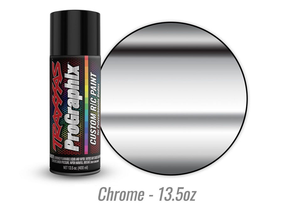 Traxxas Body paint, ProGraphix®, chrome (13.5oz)