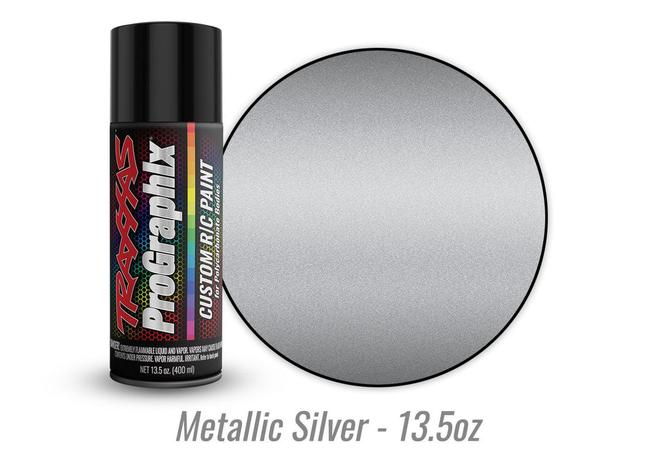 Traxxas Body Paint, ProGraphix®, Metallic Silver 13.5oz 5073X