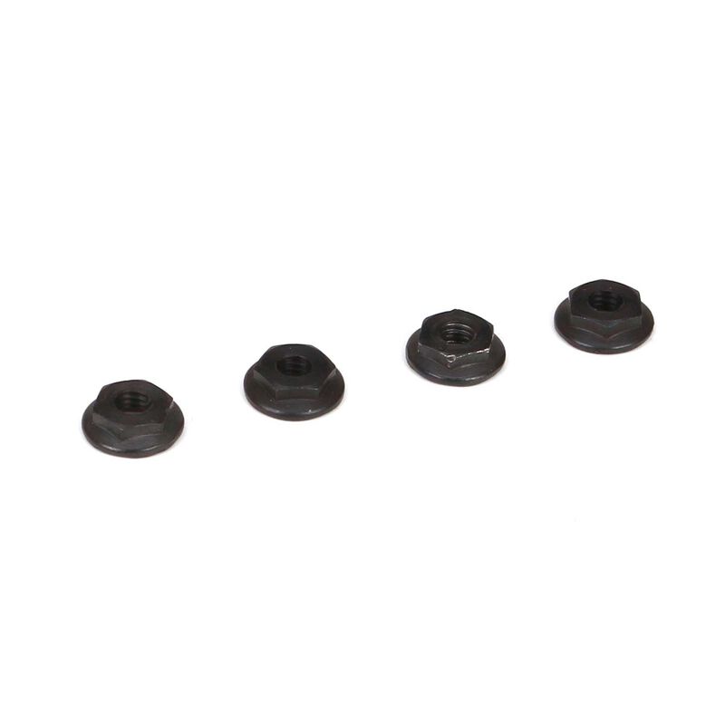 4mm Low Profile Serrated Nuts