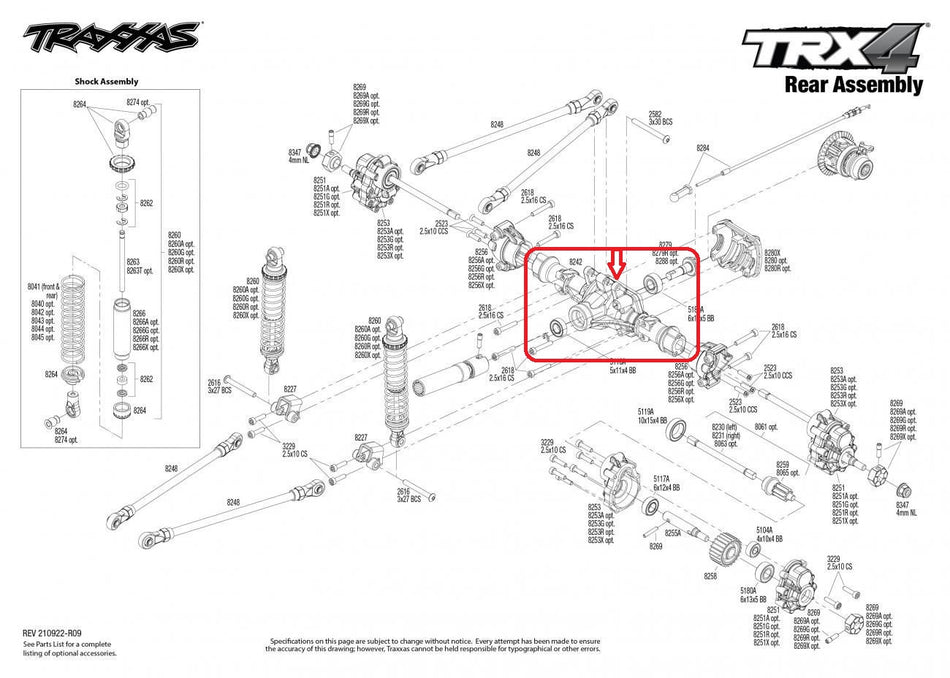 TRX-4 Rear Axle Housing