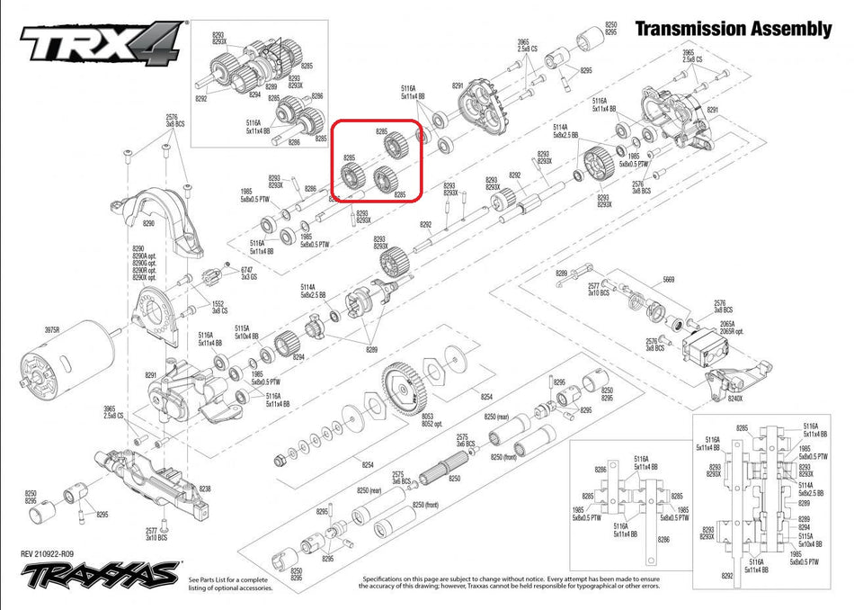 Traxxas GEARS TRANSFER CASE (3)